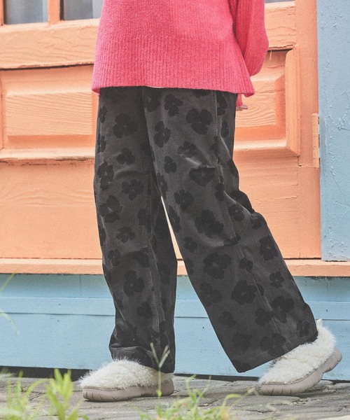 niko and…（ニコアンド） パンツ プリントコーデュロイパンツ