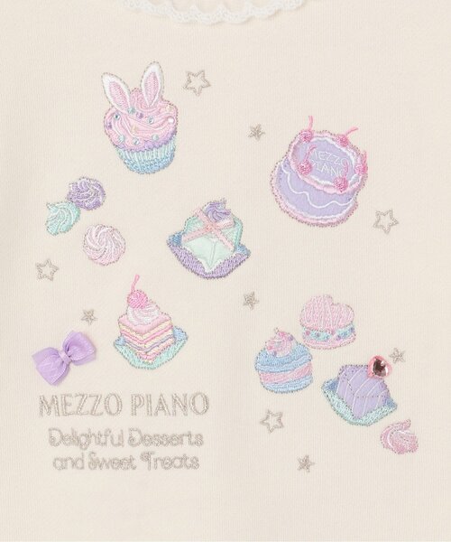 Mezzo Piano ミミポポフレンズ刺繍 水色ジップアップトレーナー 110 Mezzo Piano ミミポポフレンズ刺繍 水色ジップアップトレーナー 110