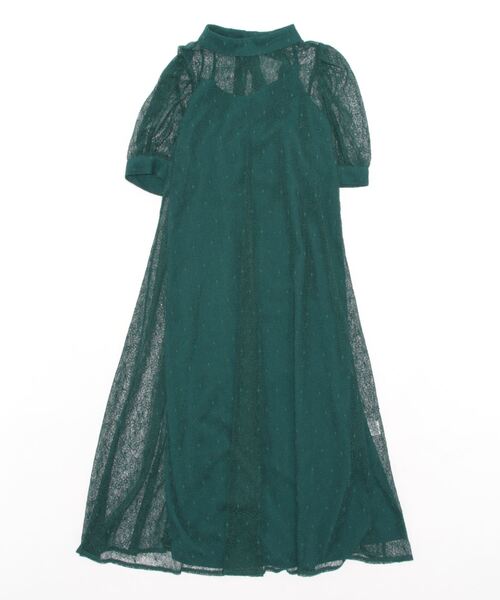 「PREFERIR」 半袖ワンピース MEDIUM グリーン レディース_画像2