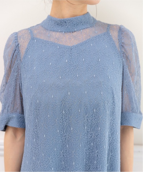 「PREFERIR」 半袖ワンピース MEDIUM グリーン レディース_画像4