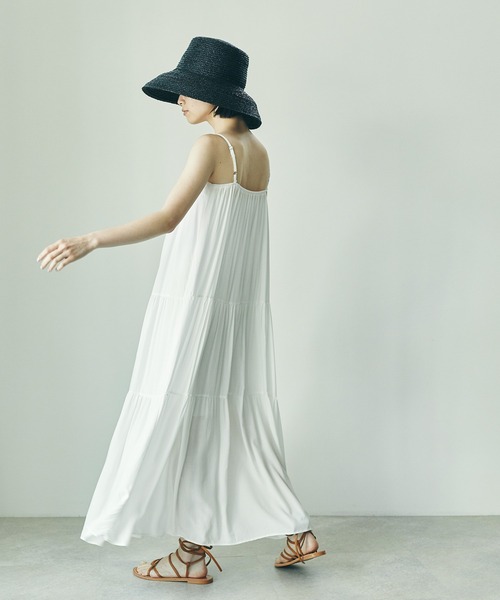 「ECRIRE」 キャミソールワンピース フリー ブラック レディース_画像7