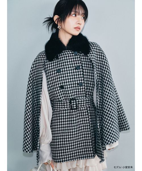 LILY BROWN（リリーブラウン） コート アウター ファー付き3wayケープ