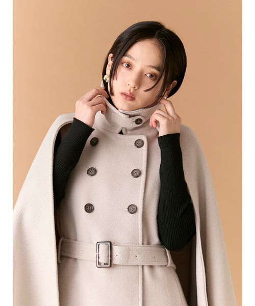 LILY BROWN（リリーブラウン） コート アウター ファー付き3wayケープ