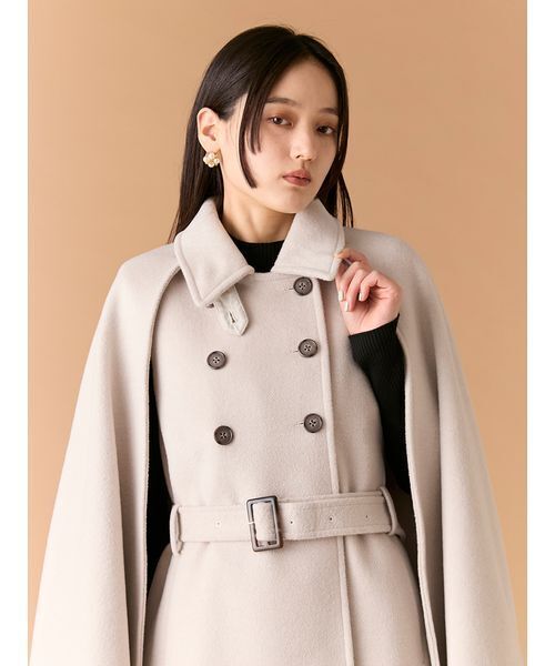 LILY BROWN（リリーブラウン） コート アウター ファー付き3wayケープ