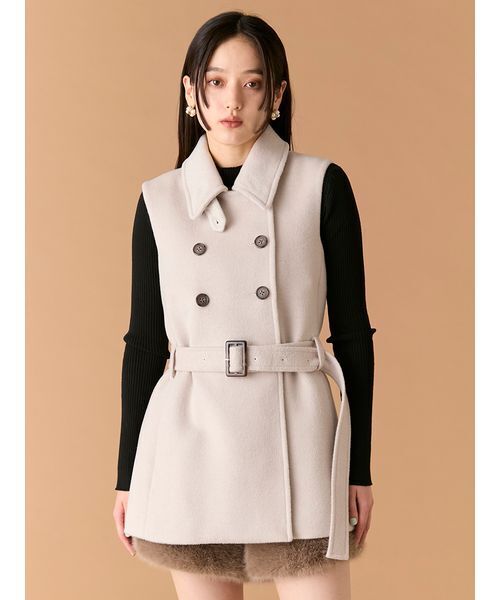 LILY BROWN（リリーブラウン） コート アウター ファー付き3wayケープ