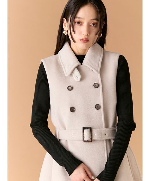 LILY BROWN（リリーブラウン） コート アウター ファー付き3wayケープ