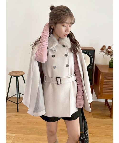 リリーブラウン lilybrown 2way ケープコート アウター LILY BROWN（リリーブラウン）の「2wayケープコート（その他アウター