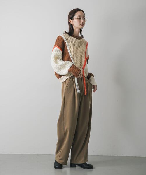 Yeah Right!! パッチワークニットセーター Yeah Right!! パッチワークニットセーター Yeah Right!! パッチワーク