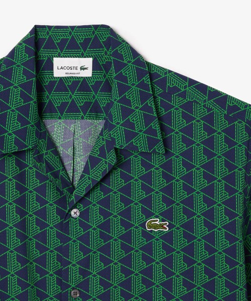 「LACOSTE」 半袖シャツ 39 ベージュ メンズの画像