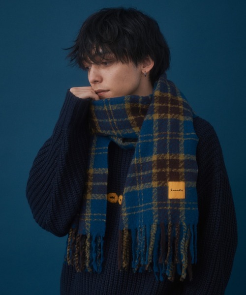 Zooodle マフラー Checkered Scarf - チェックスカーフマフラー