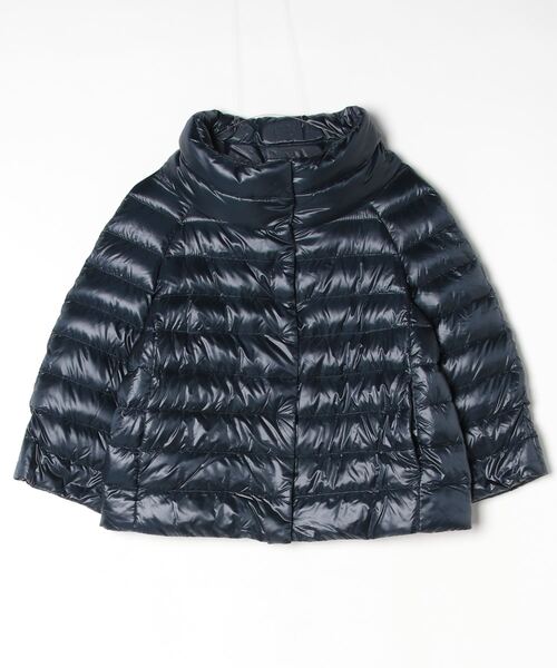 ヘルノ ソフィア イコニコ ダウンジャケット ブラック 38 軽量 ロゴ HERNO（ヘルノ） ダウンジャケット HERNO ICONICO SOFIA 大きいサイズ