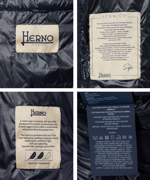 ダウンコート ダウンジャケット HERNO ICONICO SOFIA ヘルノ ショート イコニコ ダウンジャケット レディースの画像