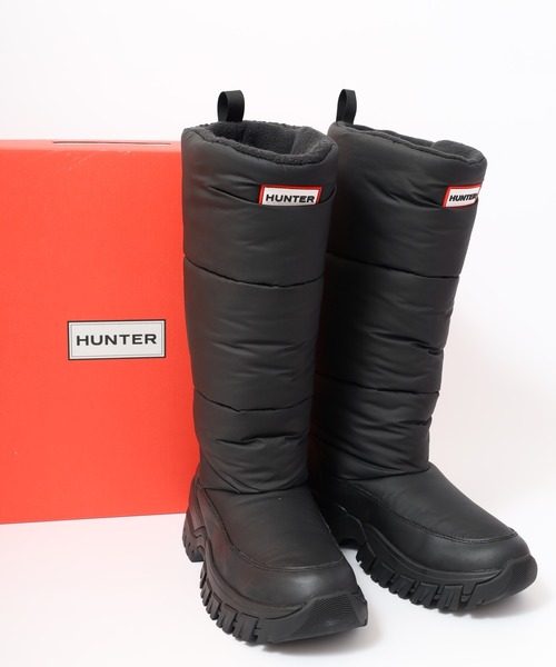 27〜27.5㎝★美品HUNTERスノーブーツUK8 ハンターブーツ 長靴 HUNTER ハンター スノーブーツ レディース 長靴 雨 雪 トール