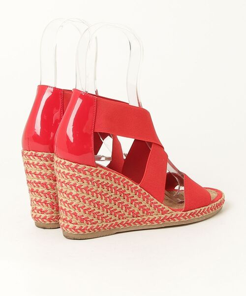 「LE CRABE ROUGE」 ヒールサンダル 36 レッド レディース_画像2