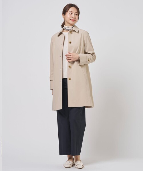 レディース 【J.PRESS】カシミヤ混 フーデッド ステンカラー 2way 