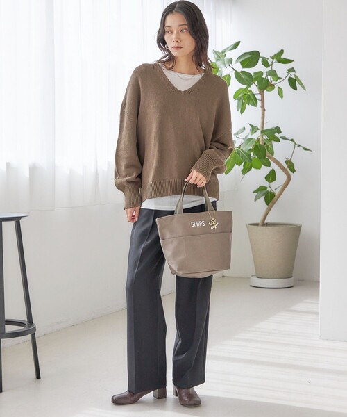 SHIPS（シップス） トートバッグ チャーム付き ポケット トート バッグ