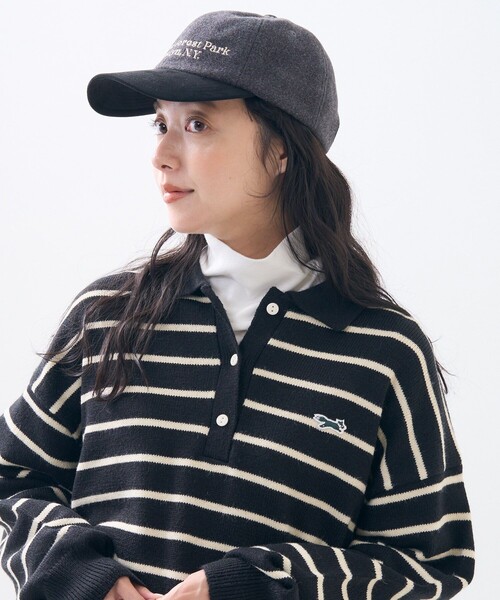 「TOWNCRAFT」 長袖ニット フリ- ブラック レディース_画像6