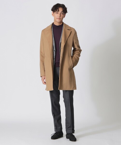 【美品】ポールスチュアート  チェスターコート カシミヤ混 ロング 高級 人気 PAUL STUART（ポールスチュアート） チェスターコート コート