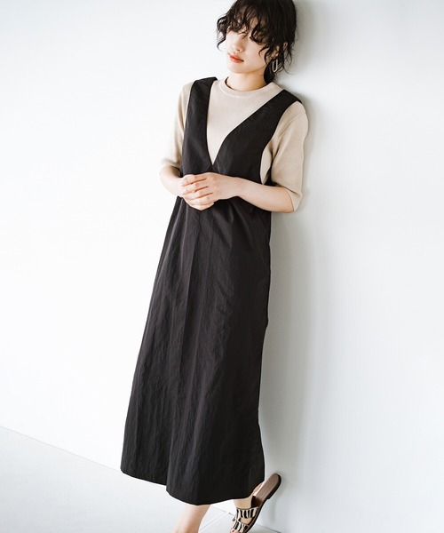 「haco!」 サロペットスカート MEDIUM ライトカーキ レディース_画像4