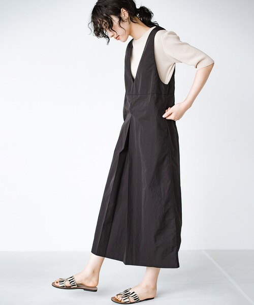 「haco!」 サロペットスカート MEDIUM ライトカーキ レディース_画像5