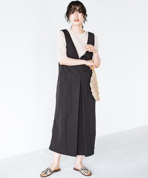 「haco!」 サロペットスカート MEDIUM ライトカーキ レディース_画像7