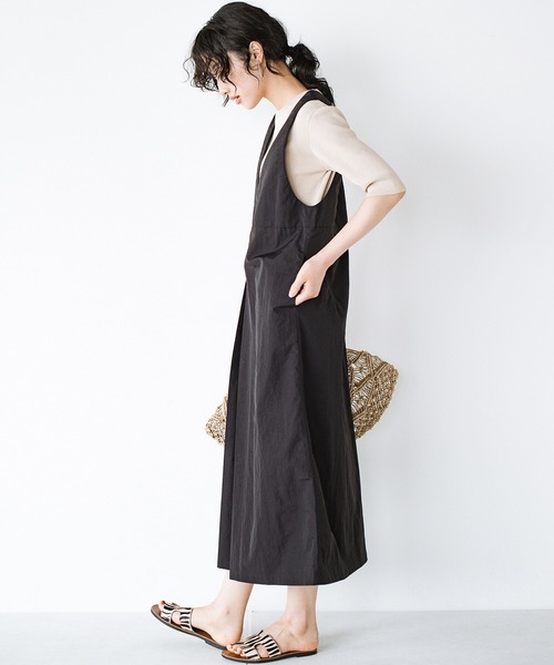 「haco!」 サロペットスカート MEDIUM ライトカーキ レディース_画像8