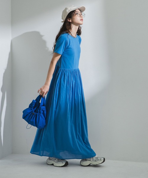 「bohmal」 半袖ワンピース FREE レッド レディース_画像7