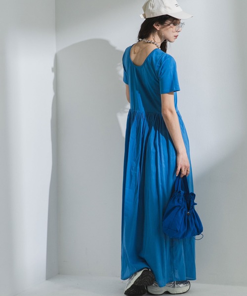 「bohmal」 半袖ワンピース FREE レッド レディース_画像8