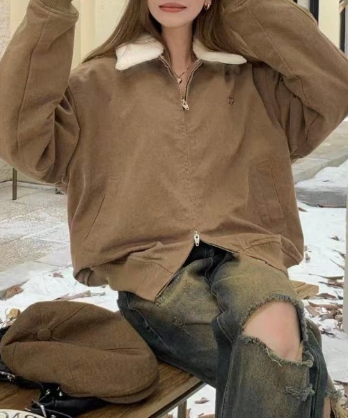 「LADY LIKE」 ブルゾン M グレー レディース_画像3