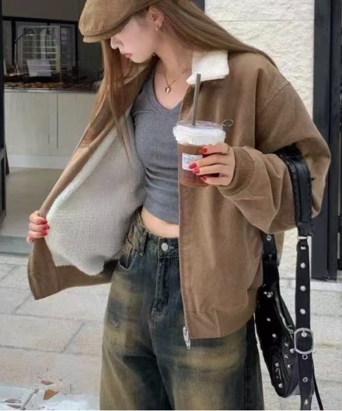 「LADY LIKE」 ブルゾン M グレー レディース_画像5