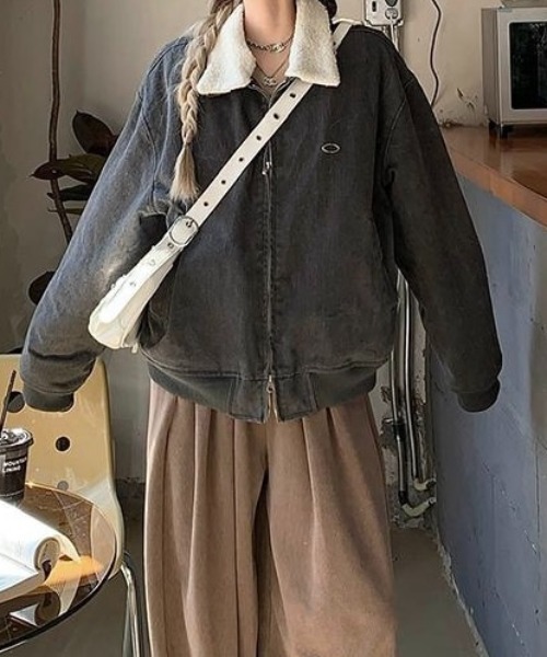 「LADY LIKE」 ブルゾン M グレー レディース_画像9