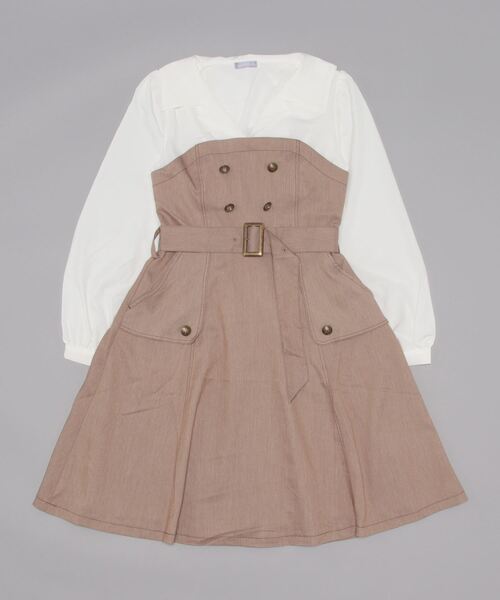 「axes femme POETIQUE」 ドッキングワンピース MEDIUM ブラック レディース_画像4