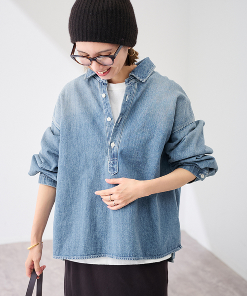 FRAMeWORK（フレームワーク） ブラウス シャツ 「追加」デニムプル