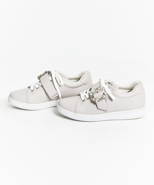 「NOELA」 ローカットスニーカー S グレー レディース_画像3