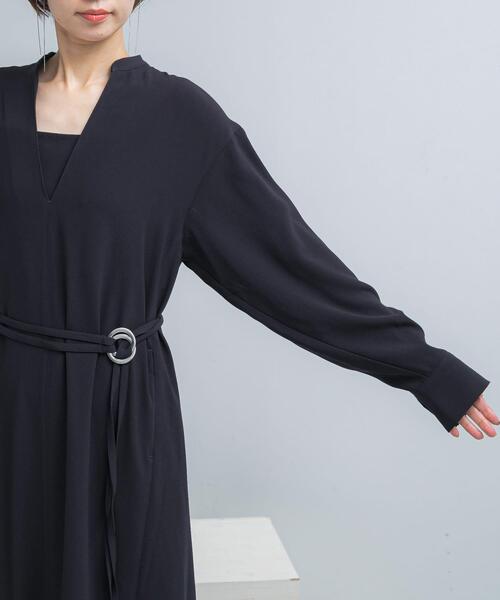 ワンピース トリアセテート混Vネックワンピース : ZOZOTOWN Yahoo!店