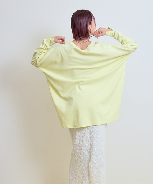 LHELBIE（レルビエ） tシャツ ハンドロゴポンチョロンT レディース