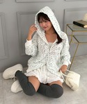 パーカー ロゴ刺繍ラメ裏毛パーカー レディースの詳細画像2