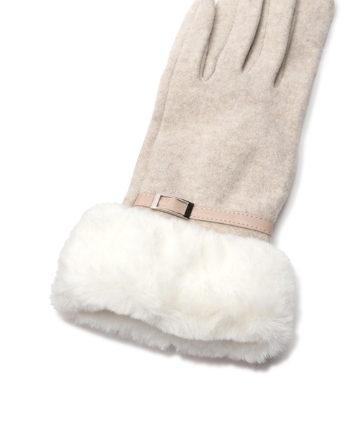 「NATURAL BEAUTY BASIC」 手袋 FREE ベージュ レディース_画像2