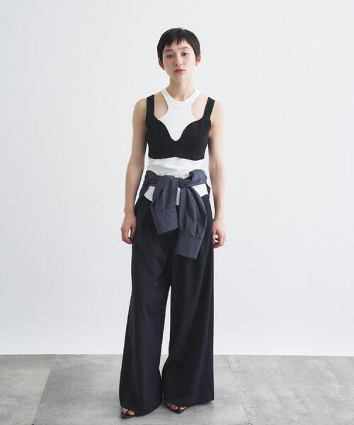 CODE A タンクトップ ノースリーブ 「Re」「Cup-in」design cut tank