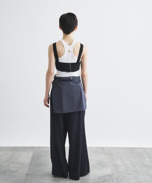 CODE A タンクトップ ノースリーブ 「Re」「Cup-in」design cut tank