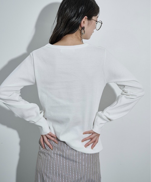 THE Yon tシャツ ハートパンチングリブロンT レディース : ZOZOTOWN