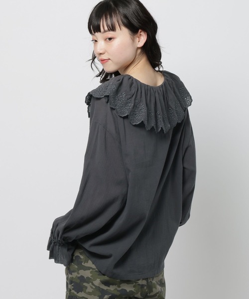 ✨新品✨ANDREA&Co. スカラップレースボタンブラウス　花柄　カーディガン ap retro ブラウス シャツ レースシアーカーディガン / 立体レース