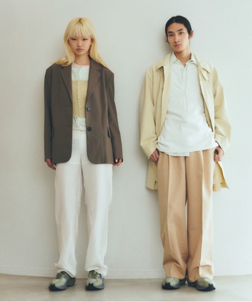 「New Balance」 ローカットスニーカー 23.5cm カーキ メンズの画像