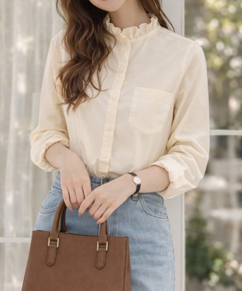 「SallyLunn」 長袖ブラウス LARGE ホワイト レディース_画像6