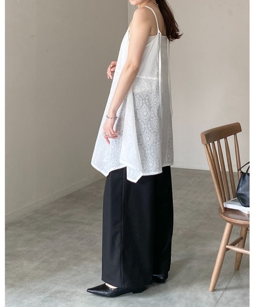 新品IENA＊カットワークキャミソールチュニックセット定価２万 配色カットワーク刺しゅう使いチュニック - ベルーナ【公式】