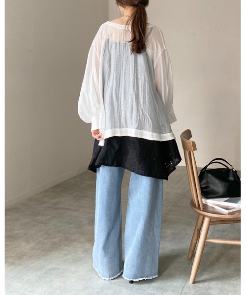 She's Closet キャミソール アシンメトリー ロング丈 刺繍 カット