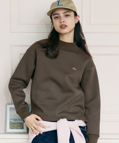 「LACOSTE」 スウェットカットソー 34 ダークブラウン レディース