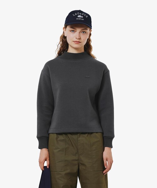 「LACOSTE」 スウェットカットソー 34 ダークブラウン レディース_1