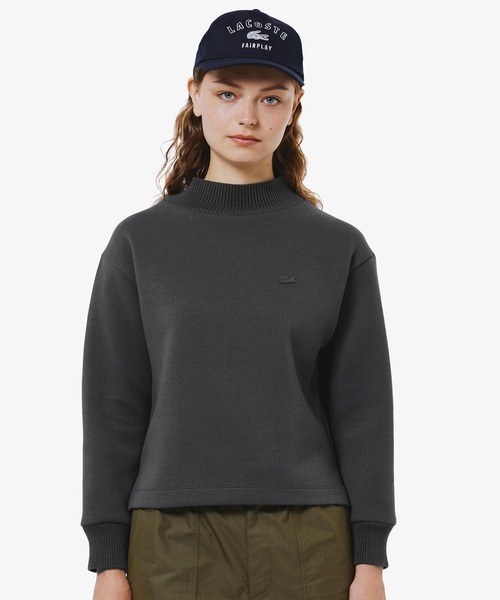 「LACOSTE」 スウェットカットソー 34 ダークブラウン レディース_3