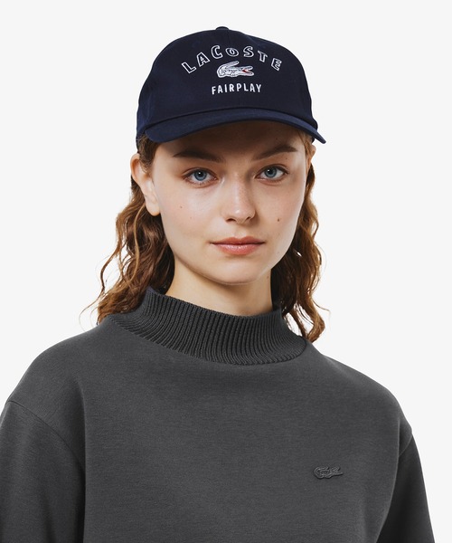 「LACOSTE」 スウェットカットソー 34 ダークブラウン レディース_5